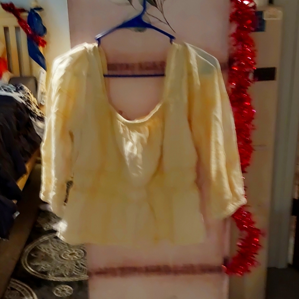 Free assembly summer shirt yellow